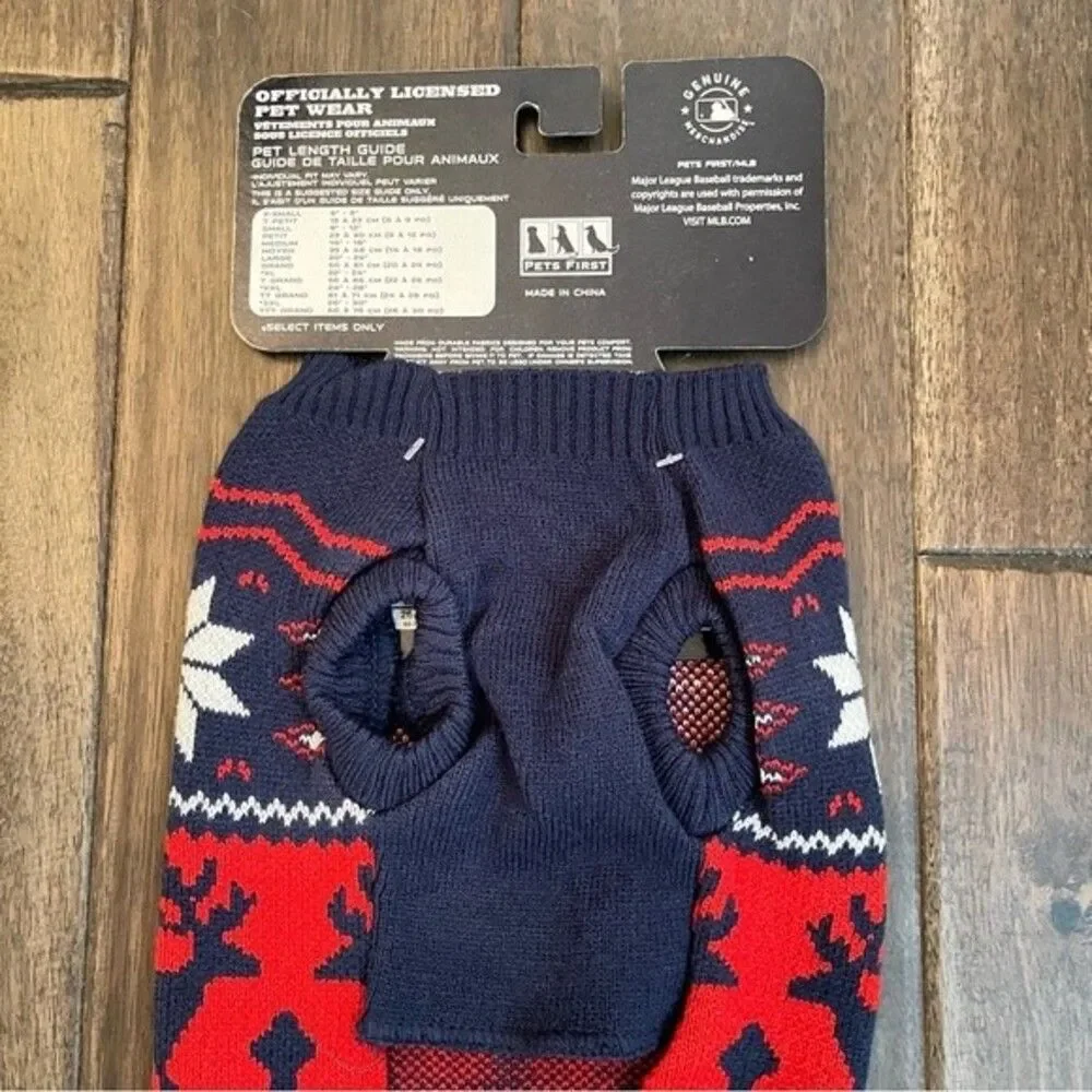 MLB Boston Red Sox Dog Sweater S NWT